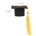 10pcs Mini Trencher Caps Graduate Ornaments Doctoral Caps Cake Decorative Cake Mini Graduation Season Souvenir Caps Ornaments.
