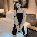 YAENHEY French Elegant Party Night Woman Mini Dress Patchwork Mesh Puff Sleeve Bow Sweet Girls Black Short Dresses Women Clothes Vestido. 