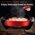 Premium Electric Multi-Cooker & Hot Pot Skillet | 5-Layer Non-Stick, Adjustable Temperature, Butterfly Heating Tube | Perfect for Frying, Boiling & Stewing (3-6 People) - 6 Liter capacity.