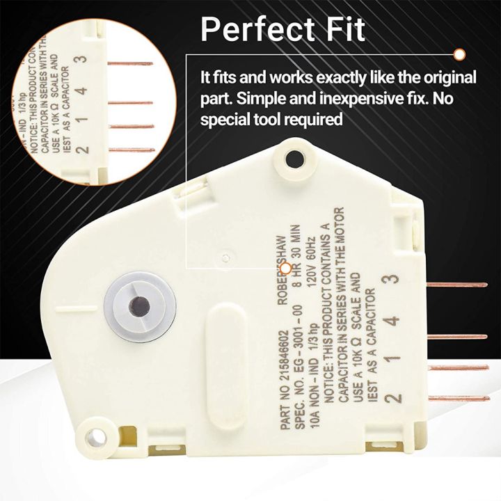 215846602%20Refrigerator%20Defrost%20Timer%20Replacement%20Part%20Exact%20Fit%20for%20Frigidaire%20&%20Kenmore%20Refrigerators%20-%20Image%202