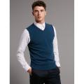 Men's Sleeveless Sweater - Navy Blue.