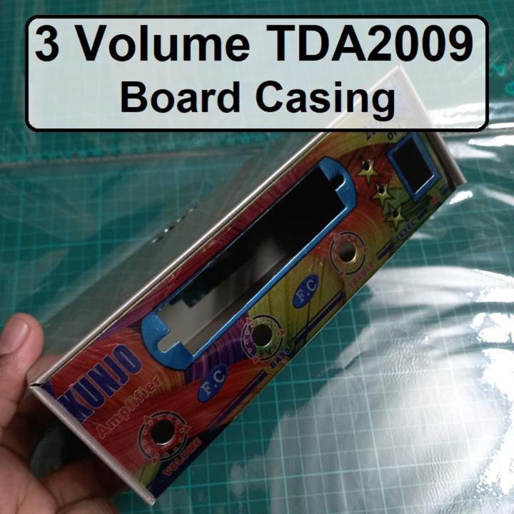 Slim Style Amplifier Box 3 Volume Power Amplifier For 3 Volume Base Tone MP3 MP5 TDA2009 Circuit Board Audio Circuit Casing Metal Box DIY Case