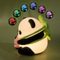 GC Panda Night Light, Panda Lamp With 3000K Warm Color, 3 Brightness Adjustment, Timer Portable Baby Light, USB Rechargeable Timing Cartoon Sleeping Lamp. 