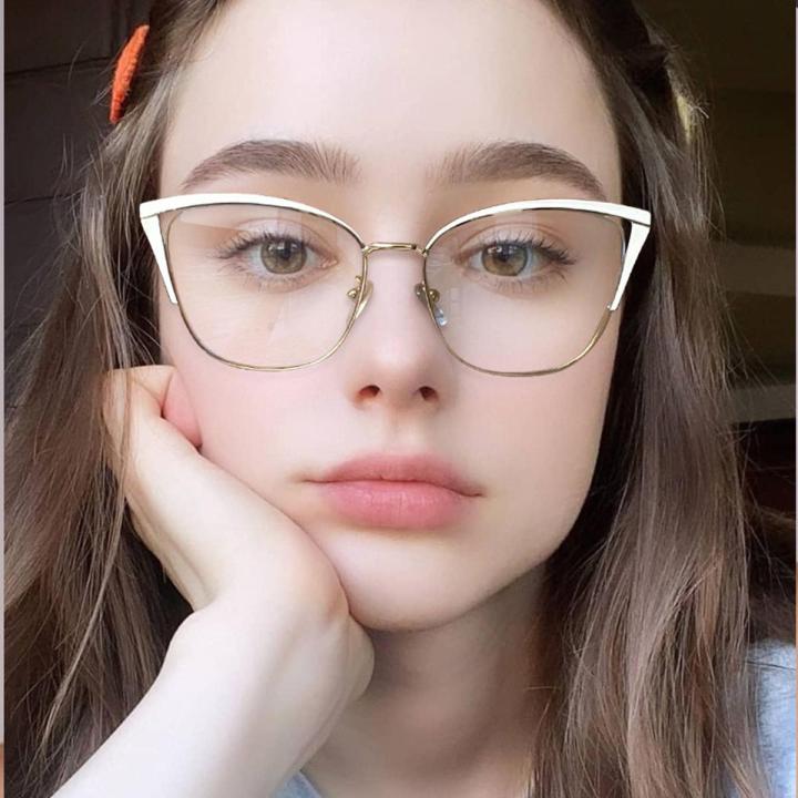Blue Light Blocking Glasses Cat Eye Fashion Women Design Full