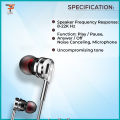 QKZ DM9 Zinc Alloy HiFi Metal In Ear Earphone with Microphone.