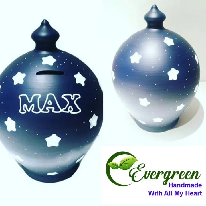 Clay%20bank%20only%20money%20save%2012"%20Big%20size%20with%20rongdhonu%20painting%20Matir%20bank%20Big%20round%20clay%20money%20bank%20-%20Image%203