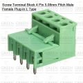 2Pcs Screw Terminal Block 4 Pin 5.08mm Pitch Male Female Plug-in L Type Right Angle Connector Screw Terminal PCB Audio Video Accessories. 