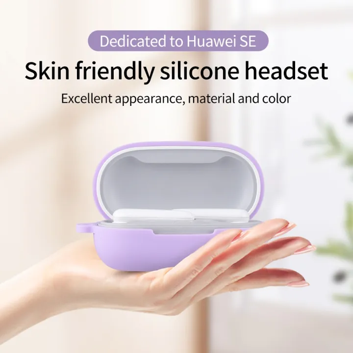 For%20Huawei%20FreeBuds%20SE%20Pure%20Color%20Bluetooth%20Earphone%20Silicone%20Case%20with%20Hook%20-%20Image%205