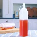 【happy one】8-24oz Food Grade Plastic Squeeze Sauce Bottle Ketchup Jam Mayonnaise Olive Dispenser Bottle Accessories. 