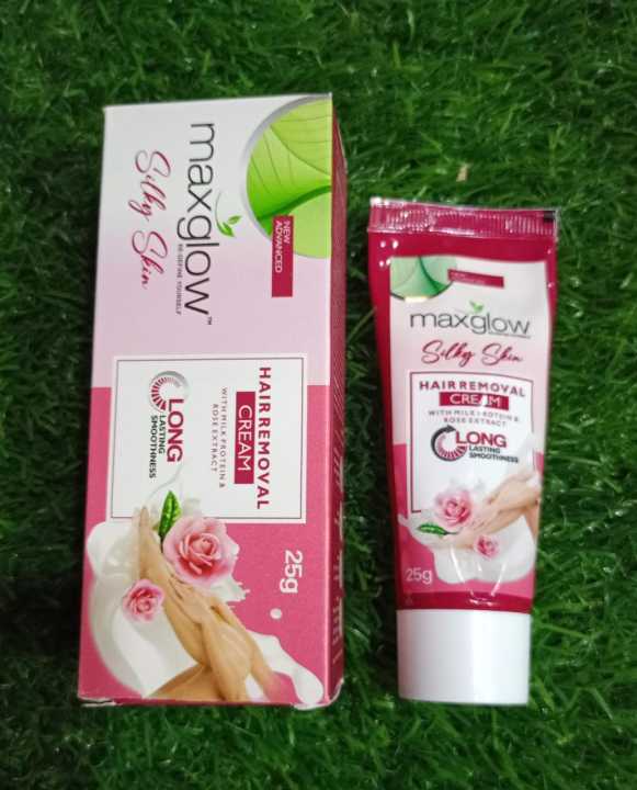 25 gm Max Glow Silk Rose Hair Removal Cream Indian product used for male female