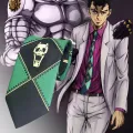 Kira-Yoshikage Tie Skull Decor JoJos Bizarre Adventure Anime Adults Necktie. 