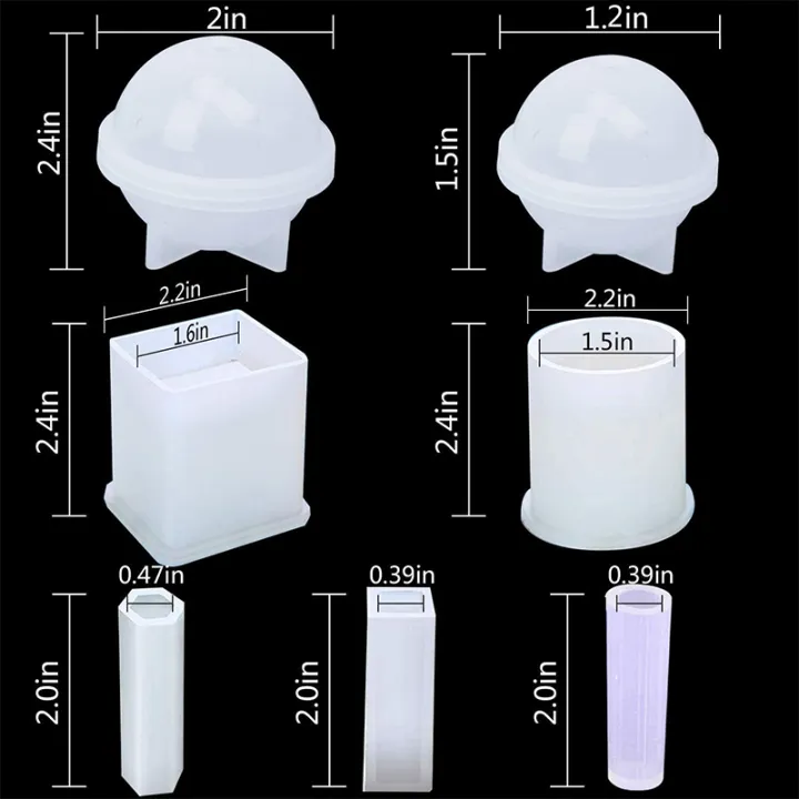 8Pcs%20Silicone%20Epoxy%20Resin%20Casting%20Art%20Molds%20Include%20Round,%20Square,%20Sphere,%20Pendant,%20Coaster%20for%20DIY%20Jewelry,%20Flower%20Pot%20-%20Image%203