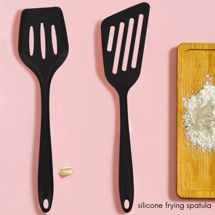 2%20Pcs%20Silicone%20Slotted%20Fish%20Turner%20Spatula,%20Spatulas%20for%20Non%20Stick%20Cookware%20Baking,Cooking,Heat%20Resistant,Black%20-%20Image%205