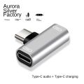 2 In 1 USB C Splitter Type C Male To Dual Type C Female Headphone Charger Adapter Splitter Converter. 