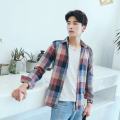 Guangdong Internet Celebrity Rent Male Same Style High Quality Plaid Shirt Men Korean Style Trendy Coat Slim Clothes Men.