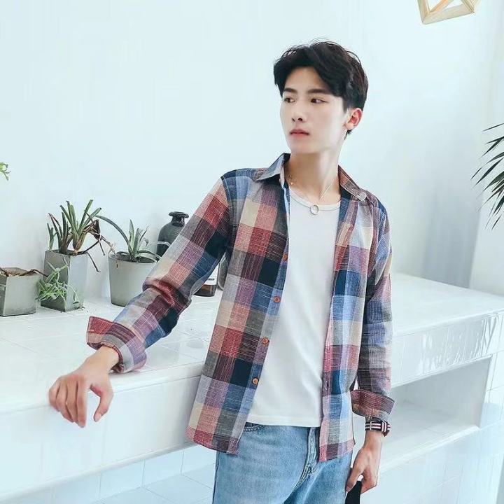 Guangdong%20Internet%20Celebrity%20Rent%20Male%20Same%20Style%20High%20Quality%20Plaid%20Shirt%20Men%20Korean%20Style%20Trendy%20Coat%20Slim%20Clothes%20Men%20-%20Image%208