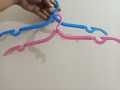6-Pcs Multicolor Smart Foldable Clothes Hanger for travel.