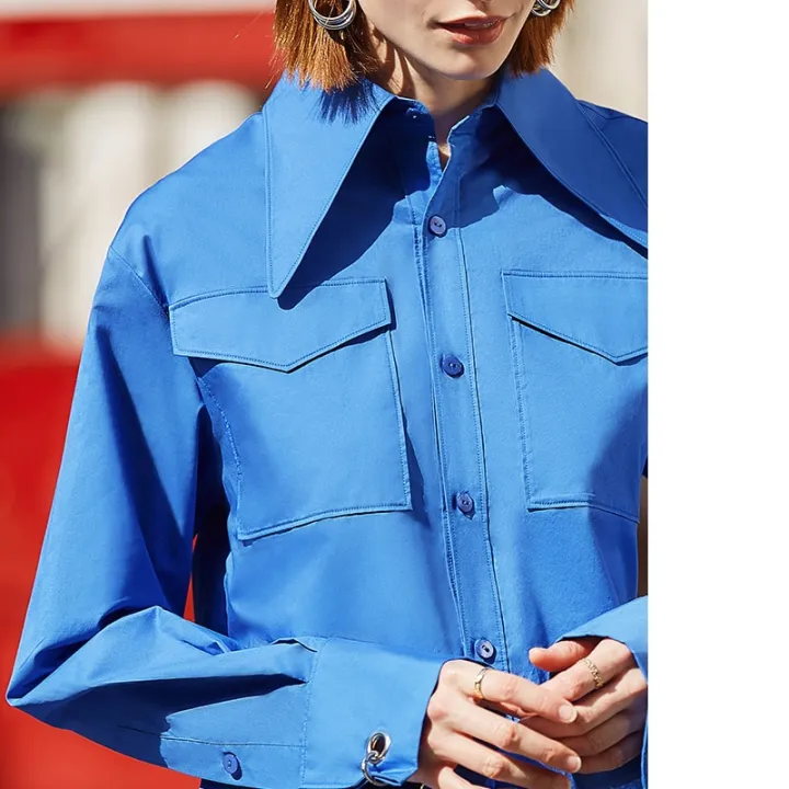 AEL%20Royal%20Blue%20shirt%20women%20Lapel%20Blouse%20Feminina%20fashion%20Safari%20style%20Spring%20Summer%20top%20Clothing%20loose%20Plus%20Size%20new%20-%20Image%207