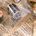 3cm/5cm*2m Transparent Material Tapes Letter English Phrase DIY Masking Tape Scrapbooking Sticker Label Stationery.