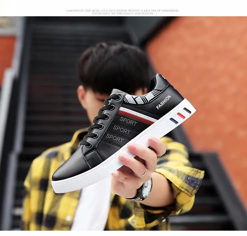 Men's Boots Spring Autumn Men High Top Ankle Boots White - Main Image