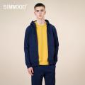 SIMWOOD Autumn Winter Cotton-Jersey Zip-Up Hoodie Men basic hooded Sweatshirts Comfortable Jogger Jackets Outerwear. 