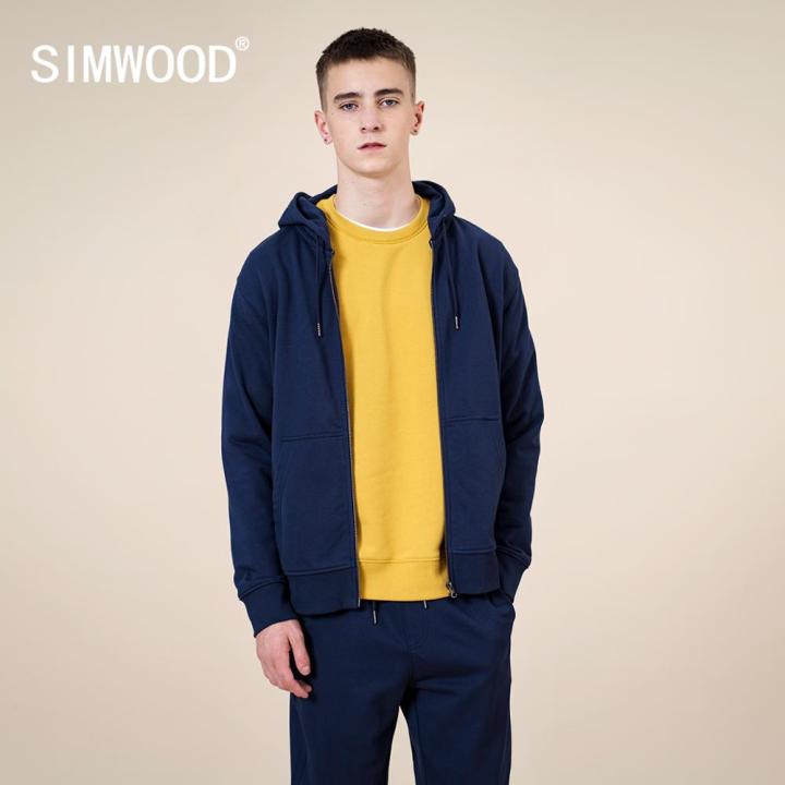 SIMWOOD%20Autumn%20Winter%20Cotton-Jersey%20Zip-Up%20Hoodie%20Men%20basic%20hooded%20Sweatshirts%20Comfortable%20Jogger%20Jackets%20Outerwear%20-%20Image%204
