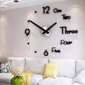 Luxury Decor 3D Wall Clock Sticker DIY Mirror Clock Brief Living Room Decor Modern Design Silent Acrylic Big Watch. 