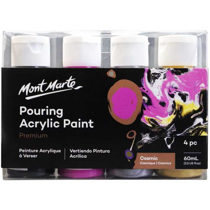 Mont Marte Pouring Acrylic 60ml 4pc-Cosmic