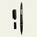 Dual Tip Waterproof Permanent Marker 12 Pcs BLACK. 