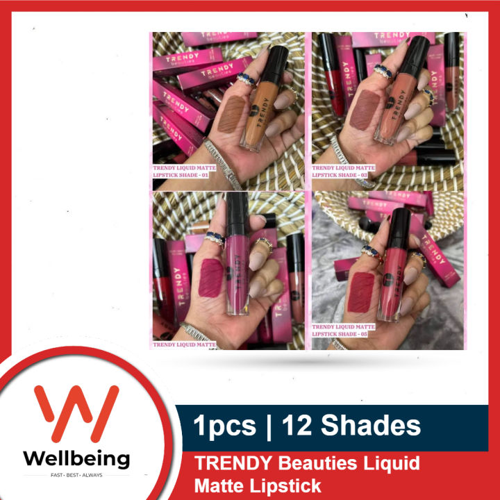 TRENDY Beauties Liquid Matte Lipstick 1pcs | 1-12 Shades