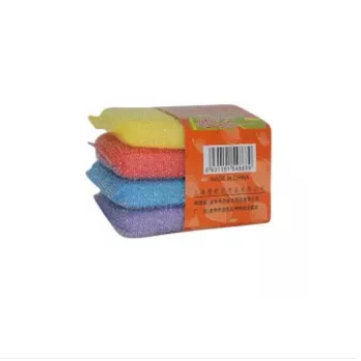 4 Pices Dish Wash Scrubber - Multicolor