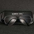 BANNED 1976 Classic HD Polarized Metal frame Aviation Sunglasses Designer Women Men Feminin Brand Name Oculos Vintage Glasses. 
