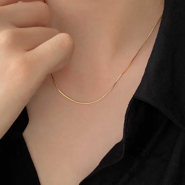 Flat%20Plated%20Stainless%20Steel%20Snake%20Chain%20Necklace%20For%20Men%20Boys%20-%20Image%207