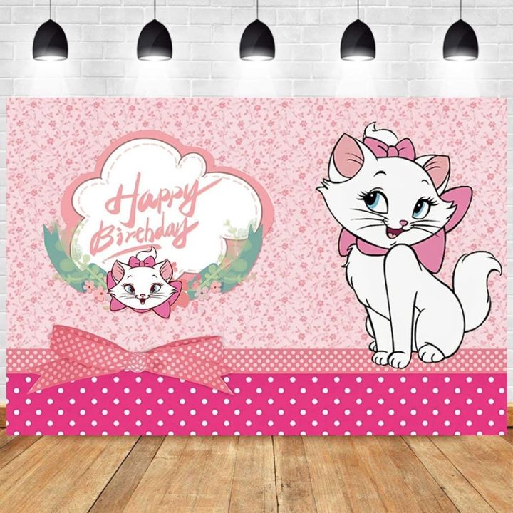 120x80cm%20Disney%20Marie%20Aristocats%20Backdrop%20Marie%20Cat%20Baby%20Shower%20Girl%20Birthday%20Party%20Vinyl%20Photography%20Background%20Photo%20Wall%20-%20Image%202
