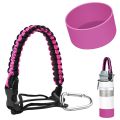 ⭐ Tumbler Accessories 530ml/750ml Tyeso Silicone Boot with Paracord Handle for Tumbler Tyeso Accessories Set, Silicone Protector for Tumbler Anti-Slip Bottom Sleeve Cover & Paracord Rope Water Bottle Handle Set for Tyeso and Other Wide Mouth Bottles. 