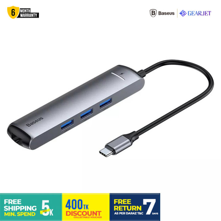 Baseus%20Mechanical%20Eye%206%20in%201%20HDMI%20/%20USB%203.0%20x%203%20/RJ45%20/%20PD%20to%20USB-C%20/%20Type-C%20Smart%20HUB%20Docking%20Station%20-%20Image%202