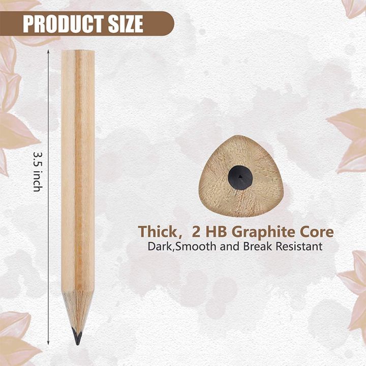 100Pcs%203.5In%20Beginner%20Writing%20Pencil,Students%20Stationery,Triangular%20B%20-%20Image%204