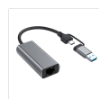 USB Type C To RJ45 Wired Network Card External Wired USB 3.0 To Ethernet Adapter for Laptop PC, 1000Mbps. 