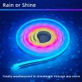 Waterproof RGB Neon Light Strip – Bluetooth Music & Remote Control IP67. 
