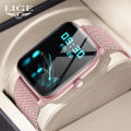 LIGE Smart Watch Women Bluetooth Call Smartwatch for Android HUAWEI Xiaomi Phone and iOS Apple iPhone Ladies Smart Bracelet Pink.