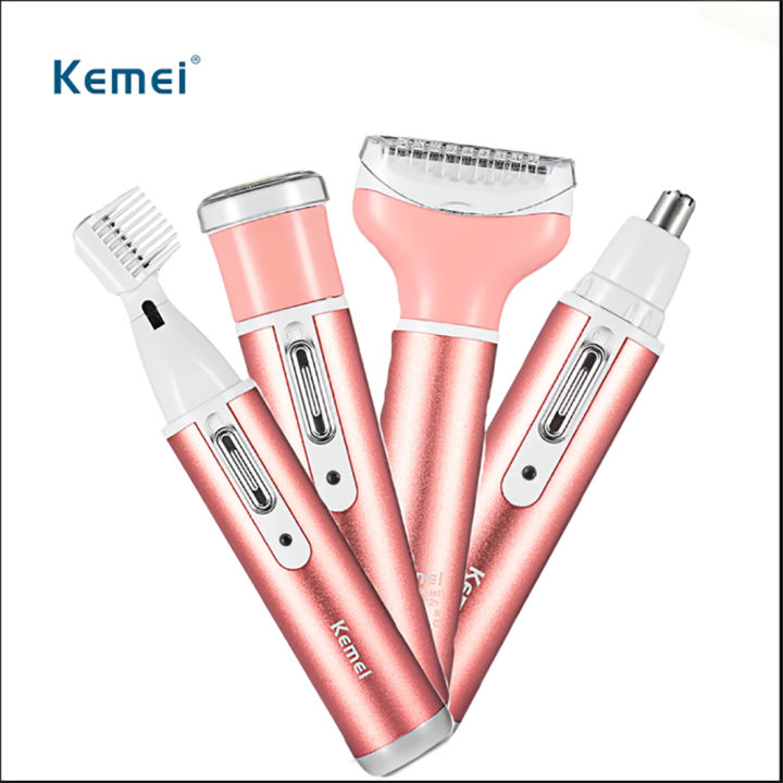 Kemei%20Km-6637%20Multi-Functional%204%20In%201%20Rechargeable%20Women%20Body%20Shaver%20Beard%20Eyebrow%20Nose%20Trimmer%20For%20Women%20-%20Image%205