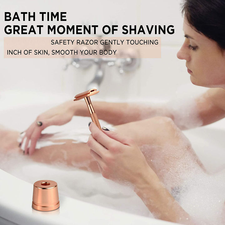 Safety%20Razor%20with%20Brass%20Weighted%20Handle%20and%205%20Double%20Edge%20Safety%20Blade%20Refills,Single%20Blade%20Razor%20for%20Men,%20Designed%20for%20Coarse%20-%20Image%206