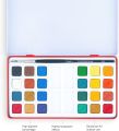 Camel Artist water color cake Pack of 24 Shade | Convenient pack to carry for outdoor work, contains 24 most required assorted shades. 