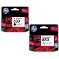 HP 680 Ink Adventage Cartridge-Complex Set (Black and Color) - Printer 1115, 1118, 2135, 2138, 3635, 3636, 3638, 4675, 4678 (Full Set). 