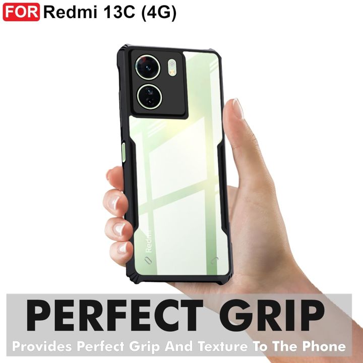 For%20Xiaomi%20Redmi%2013C%20C-Xunnd%20Edge-Reinforced%20Shockproof%20Cushion%20Back%20Clear%20Hybrid%20Transparent%20Hard%20Cover%20Casing%20-%20Image%206