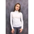 Full Sleeve Cotton High Neck for Women - White. 