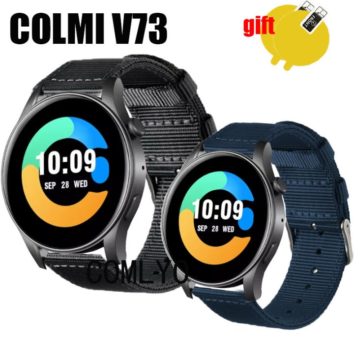 3in1 Wristband for COLMI V73 Smart watch Strap Band Nylon Canva