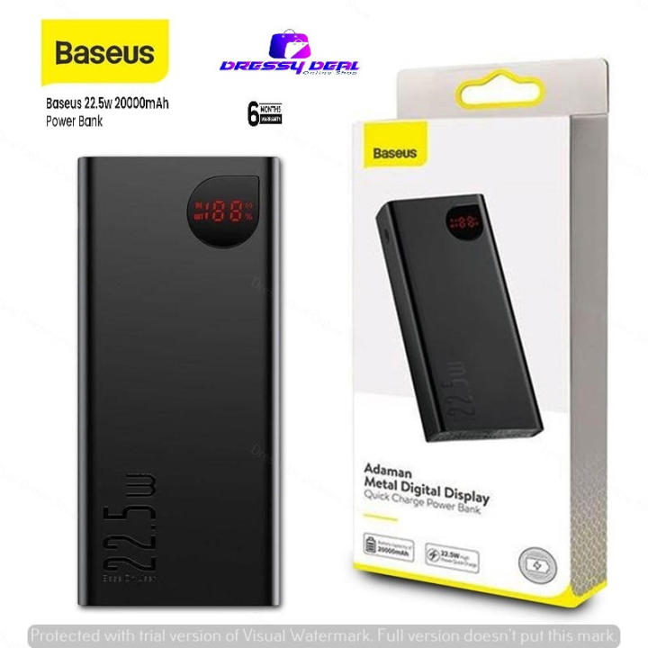 Baseus%2020000Mah%20adaman%2022.5w%2020000mah%20Metal%20Body%20Quick%20charge%20Power%20Bank%20Digital%20Display%20-%20Image%204