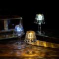 Cordless Table Lamp Sparkling Crystal Led Desk Lamp Energy-saving Portable Bedside Light with 3 Colors for Parties Decor Battery Powered less Than Night Light.