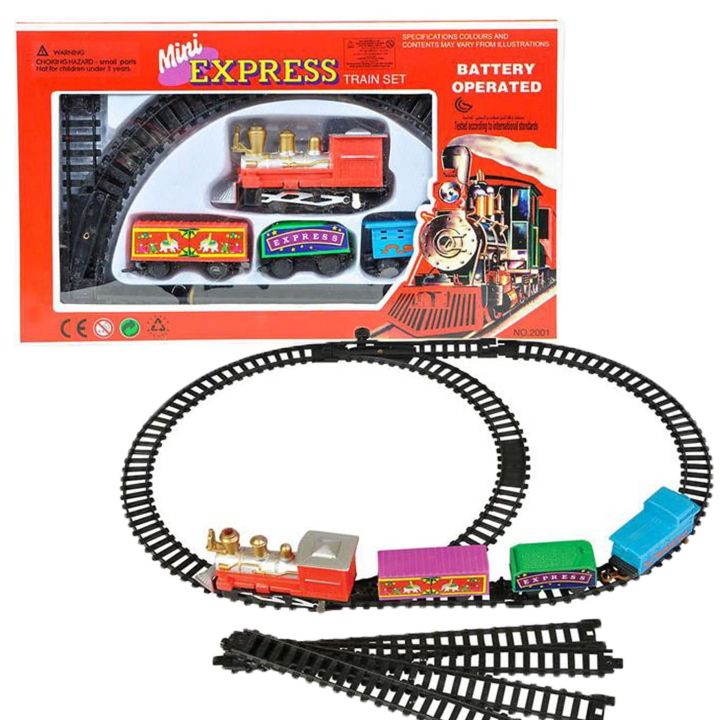 Mini Express Train Set For Kids 1 Battery Operated Train Set - Red